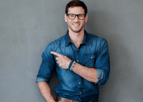 Satisfied man uses special gel to enlarge penis