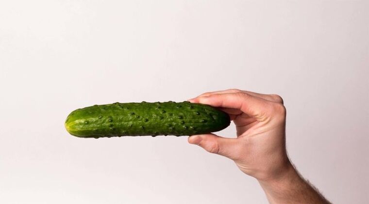 Cucumbers symbolize an enlarged penis with soda